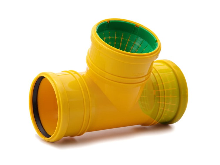 Trójnik drenarski uniwersalny z przyłączem ø 110 KDR27