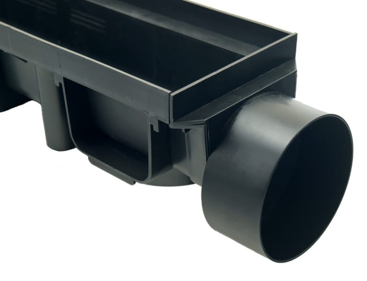 Zaślepka prawa kanału 98 z odpływem fi 110mm