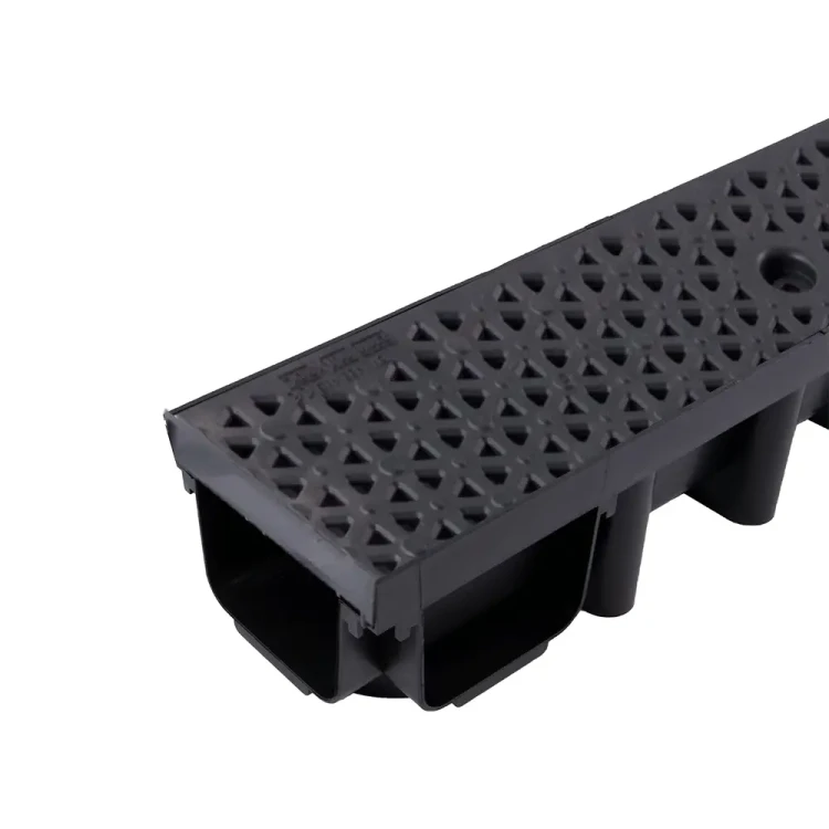 Kanał 98 z kratą PP A15 decor-czarny