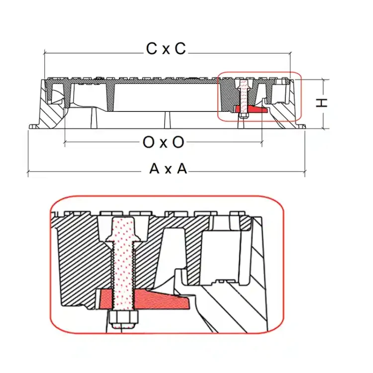 Właz chodnikowy HYL - D400