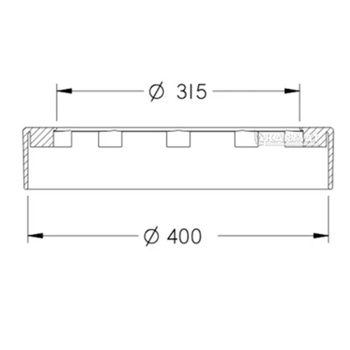 Manszeta redukcyjna do rury karbowanej Ø 400