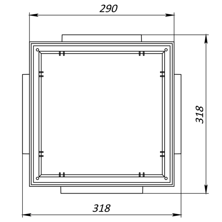 Studnia 290x290 z rusztem żeliwnym A15