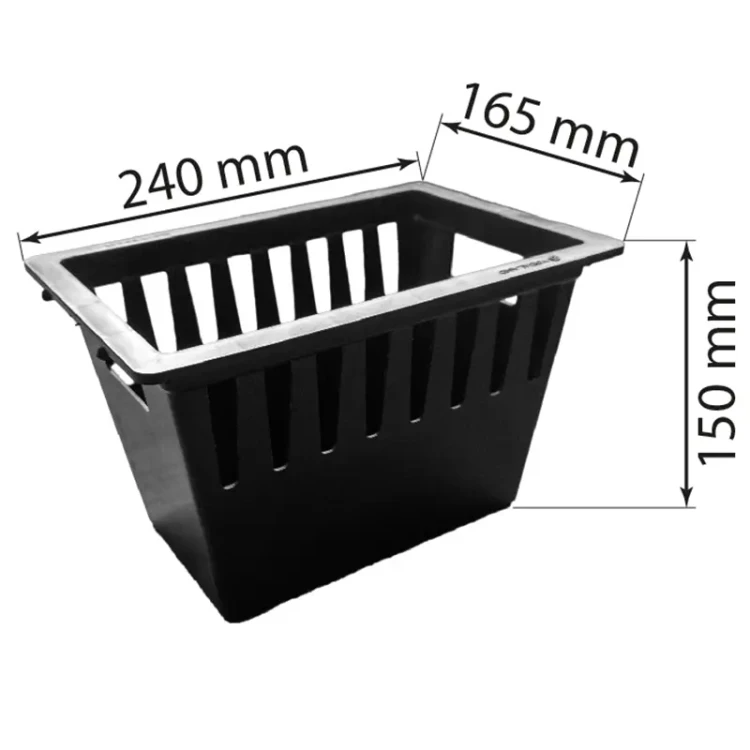 Kosz studni 290x290 czarny