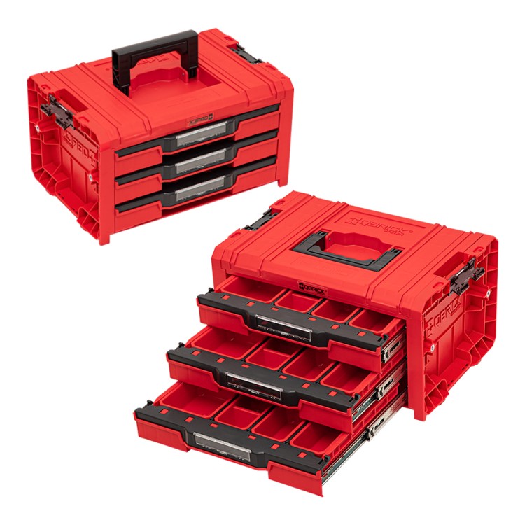 QS PRO RUHD Skrzynka z 3 szufladami PRO DRAWER 3 Toolbox 2.0 Expert