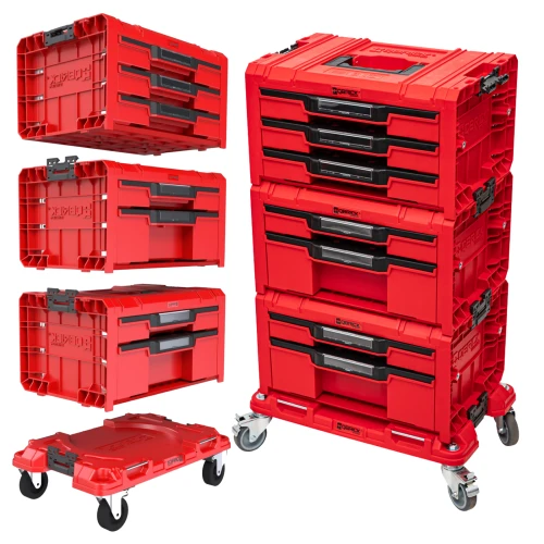 Zestaw Qbrick System PRO RED WORKSHOP DRAWER SET 3