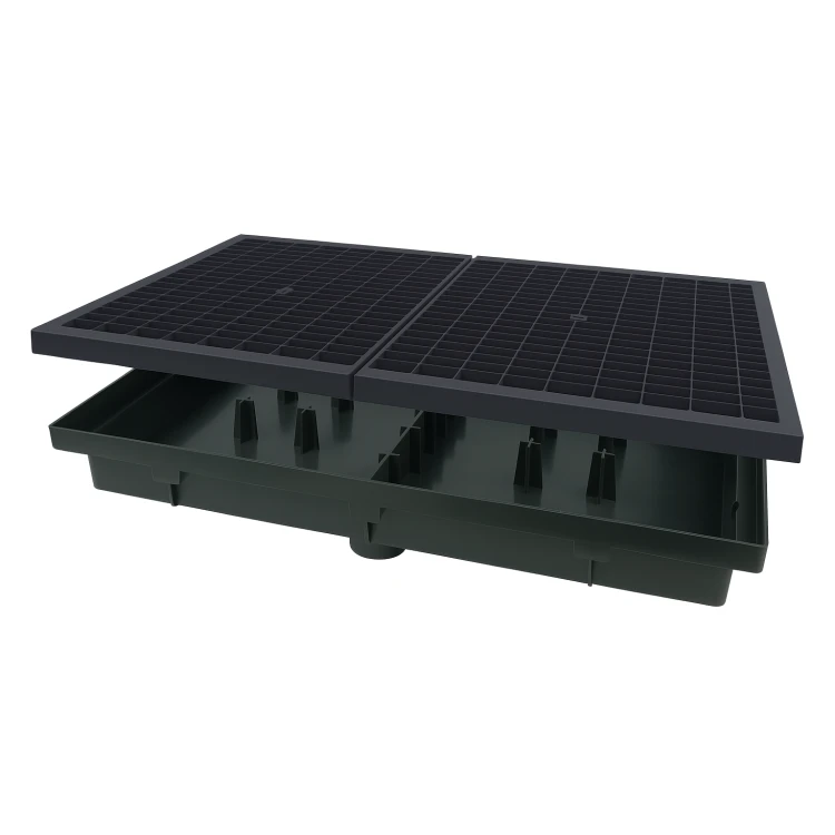 Wycieraczka z kratą PVC grafit