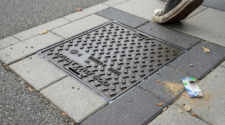 Właz chodnikowy QUATTRO B125 w kostce