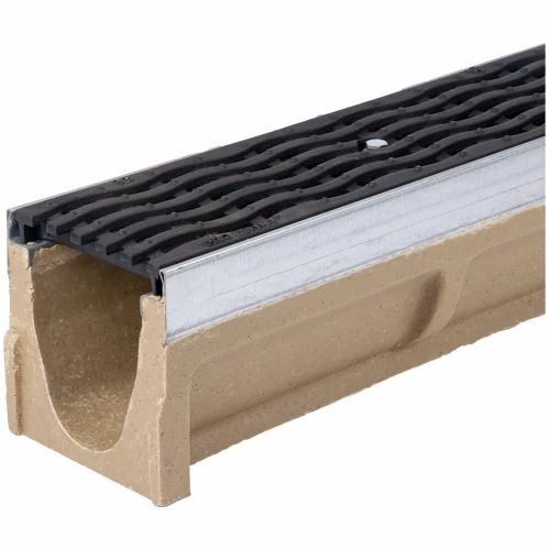 Kanał odwodnienia liniowego z polimerobeton z kratą żeliwną OPTIMA E600 H:150