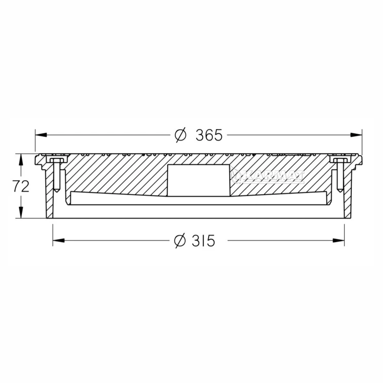 Właz dla rury litej Ø 315 SN2/SN4