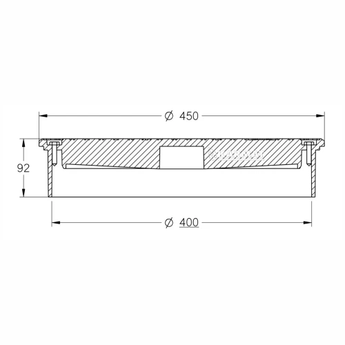 Właz dla rury litej Ø 400 SN2/SN4