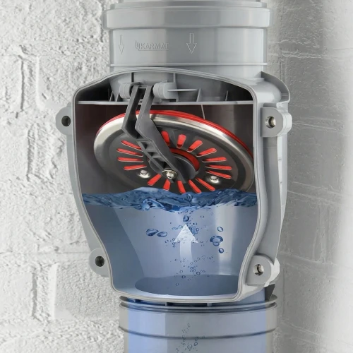 Zasuwa burzowa ø 110 do montażu w pionie v2