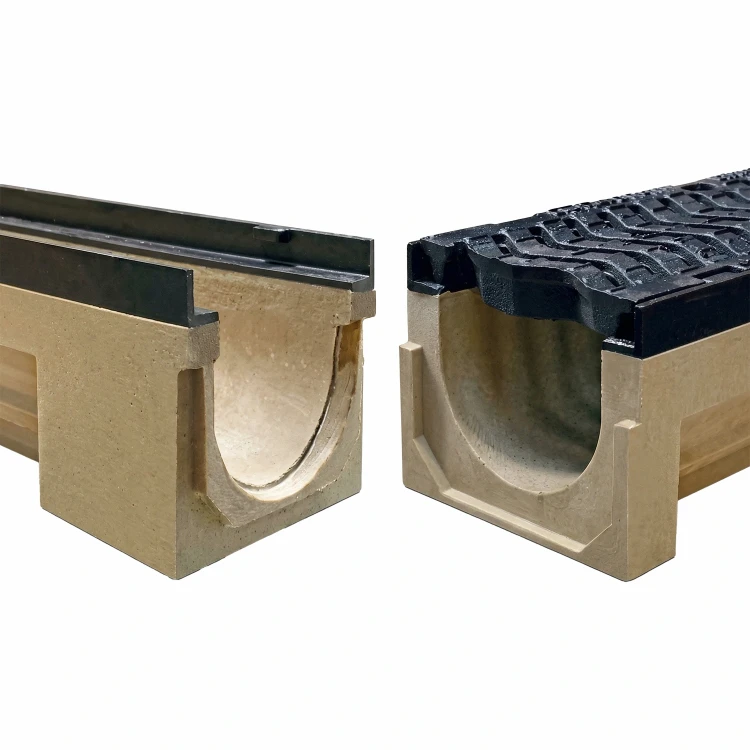 Kanał odwodnienia liniowego z polimerobetonu z listwą i kratą żeliwną SUPER F900 FALA