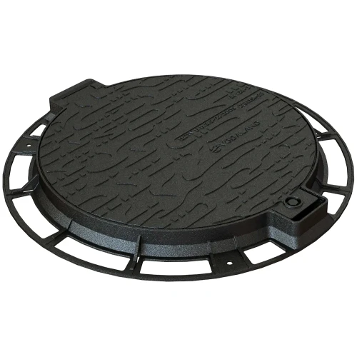 Właz żeliwny DN600 B125 H60 z zamkiem i uszczelką 35258-35